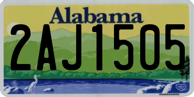AL license plate 2AJ1505