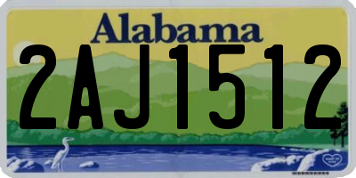 AL license plate 2AJ1512
