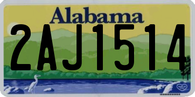 AL license plate 2AJ1514