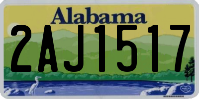 AL license plate 2AJ1517