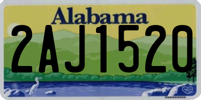 AL license plate 2AJ1520