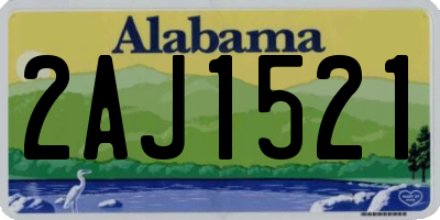 AL license plate 2AJ1521