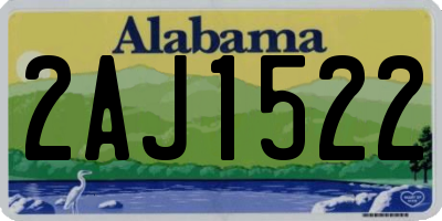 AL license plate 2AJ1522