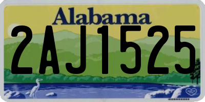 AL license plate 2AJ1525