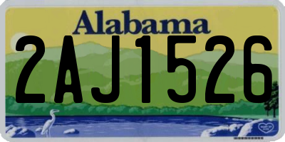 AL license plate 2AJ1526