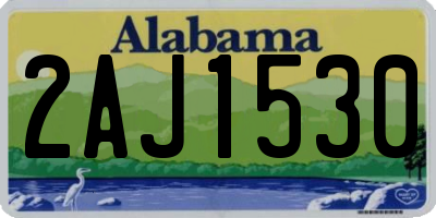 AL license plate 2AJ1530