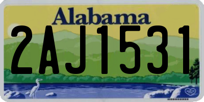 AL license plate 2AJ1531