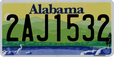 AL license plate 2AJ1532