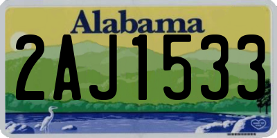 AL license plate 2AJ1533