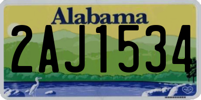 AL license plate 2AJ1534