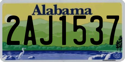 AL license plate 2AJ1537
