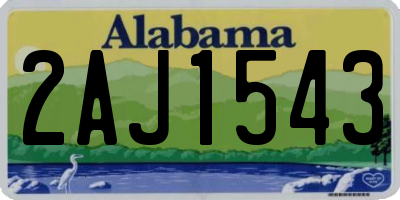 AL license plate 2AJ1543