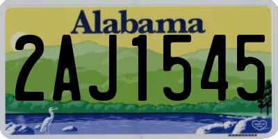 AL license plate 2AJ1545