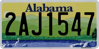 AL license plate 2AJ1547