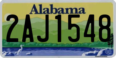 AL license plate 2AJ1548