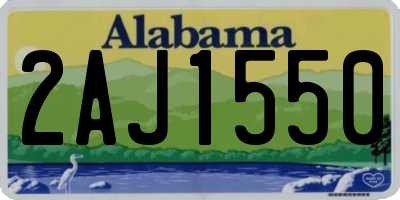 AL license plate 2AJ1550