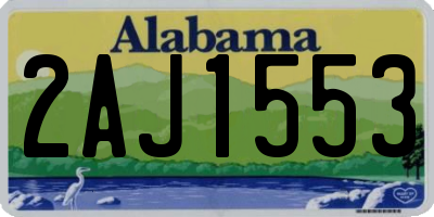 AL license plate 2AJ1553