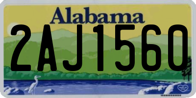 AL license plate 2AJ1560