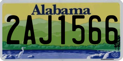 AL license plate 2AJ1566