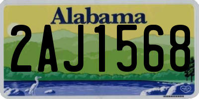 AL license plate 2AJ1568