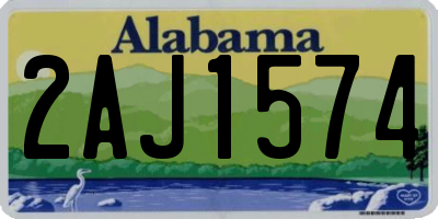 AL license plate 2AJ1574