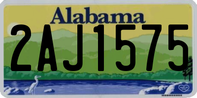 AL license plate 2AJ1575