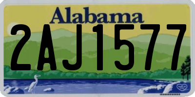 AL license plate 2AJ1577
