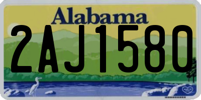 AL license plate 2AJ1580