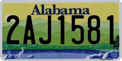 AL license plate 2AJ1581