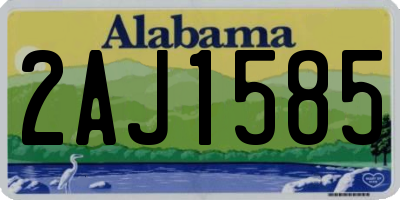 AL license plate 2AJ1585