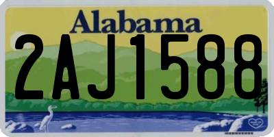 AL license plate 2AJ1588