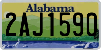 AL license plate 2AJ1590
