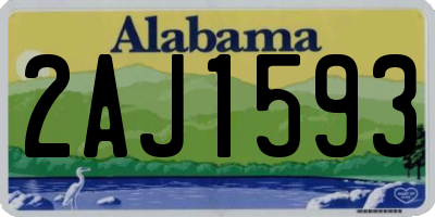 AL license plate 2AJ1593