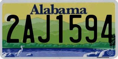 AL license plate 2AJ1594