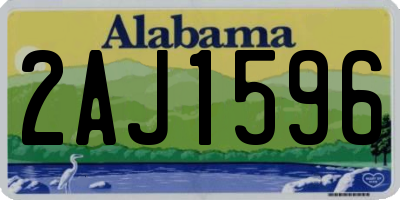 AL license plate 2AJ1596