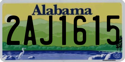 AL license plate 2AJ1615