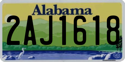 AL license plate 2AJ1618