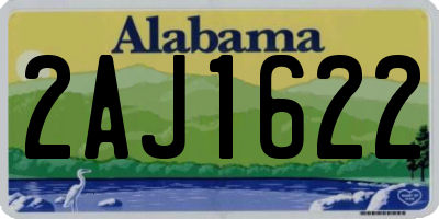 AL license plate 2AJ1622