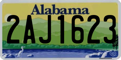 AL license plate 2AJ1623