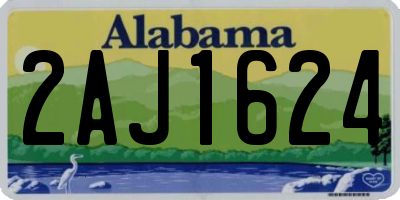 AL license plate 2AJ1624