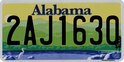 AL license plate 2AJ1630