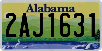 AL license plate 2AJ1631