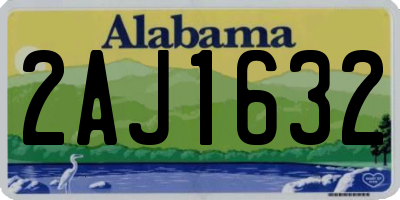 AL license plate 2AJ1632