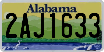 AL license plate 2AJ1633