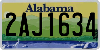 AL license plate 2AJ1634