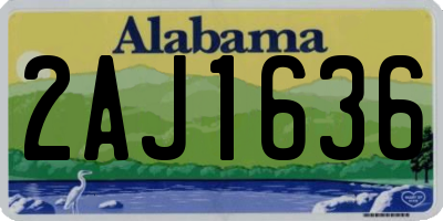 AL license plate 2AJ1636