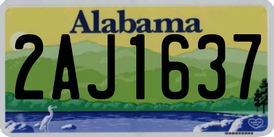 AL license plate 2AJ1637