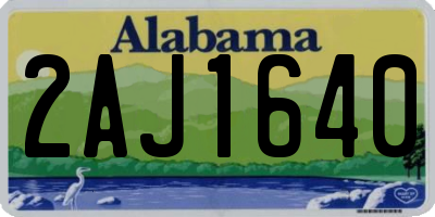 AL license plate 2AJ1640