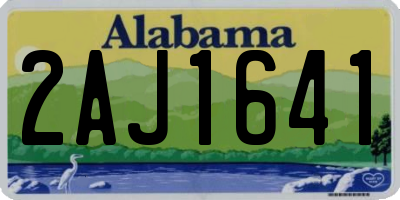 AL license plate 2AJ1641