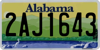 AL license plate 2AJ1643